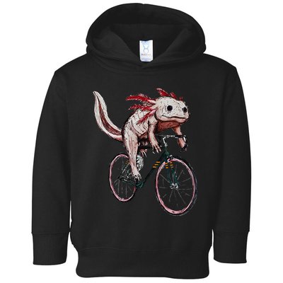 Axolotl Cycling Funny Axolotl Lover Axolotl Bicycle Axolotl Toddler Hoodie