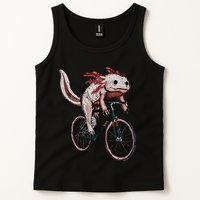 Axolotl Cycling Funny Axolotl Lover Axolotl Bicycle Axolotl Tank Top
