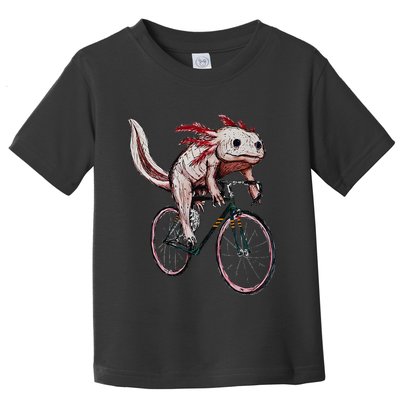 Axolotl Cycling Funny Axolotl Lover Axolotl Bicycle Axolotl Toddler T-Shirt