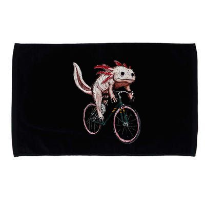 Axolotl Cycling Funny Axolotl Lover Axolotl Bicycle Axolotl Microfiber Hand Towel
