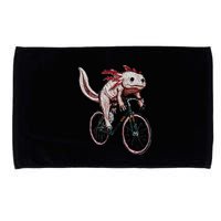 Axolotl Cycling Funny Axolotl Lover Axolotl Bicycle Axolotl Microfiber Hand Towel