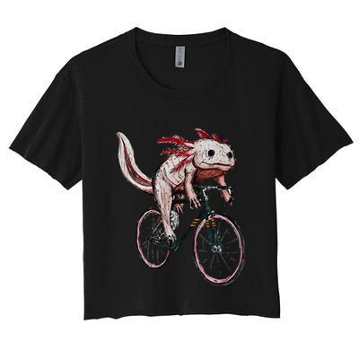 Axolotl Cycling Funny Axolotl Lover Axolotl Bicycle Axolotl Crop Top