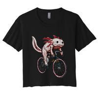 Axolotl Cycling Funny Axolotl Lover Axolotl Bicycle Axolotl Crop Top