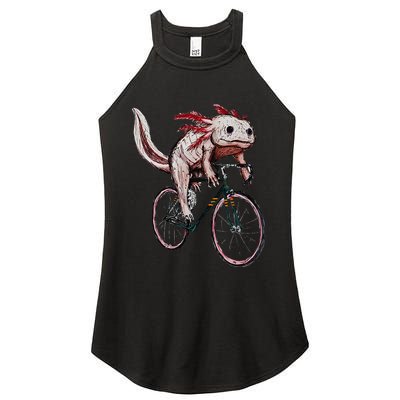 Axolotl Cycling Funny Axolotl Lover Axolotl Bicycle Axolotl Women's Perfect Tri Rocker Tank