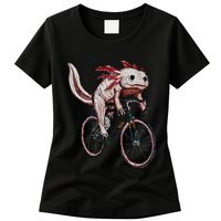 Axolotl Cycling Funny Axolotl Lover Axolotl Bicycle Axolotl Womens T-Shirt
