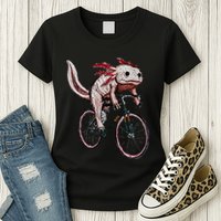 Axolotl Cycling Funny Axolotl Lover Axolotl Bicycle Axolotl Womens T-Shirt