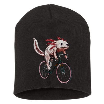 Axolotl Cycling Funny Axolotl Lover Axolotl Bicycle Axolotl Short Acrylic Beanie