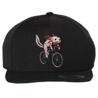 Axolotl Cycling Funny Axolotl Lover Axolotl Bicycle Axolotl Wool Snapback Cap