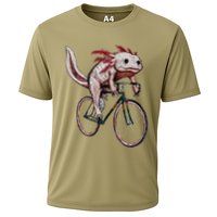 Axolotl Cycling Funny Axolotl Lover Axolotl Bicycle Axolotl Performance Shirt