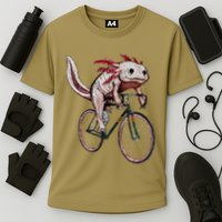 Axolotl Cycling Funny Axolotl Lover Axolotl Bicycle Axolotl Performance Shirt
