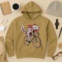 Axolotl Cycling Funny Axolotl Lover Axolotl Bicycle Axolotl Hoodie