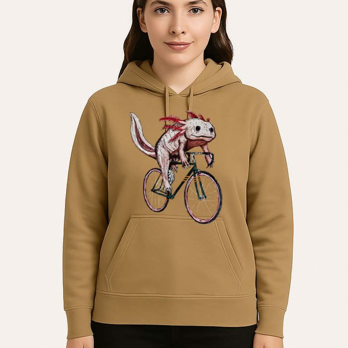 Axolotl Cycling Funny Axolotl Lover Axolotl Bicycle Axolotl Hoodie