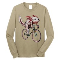 Axolotl Cycling Funny Axolotl Lover Axolotl Bicycle Axolotl Long Sleeve Shirt