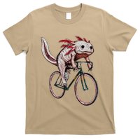 Axolotl Cycling Funny Axolotl Lover Axolotl Bicycle Axolotl T-Shirt