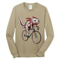 Axolotl Cycling Funny Axolotl Lover Axolotl Bicycle Axolotl Tall Long Sleeve T-Shirt