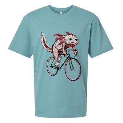 Axolotl Cycling Funny Axolotl Lover Axolotl Bicycle Axolotl Sueded Cloud Jersey T-Shirt