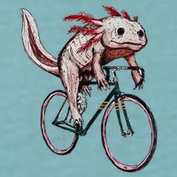 Axolotl Cycling Funny Axolotl Lover Axolotl Bicycle Axolotl Sueded Cloud Jersey T-Shirt