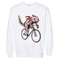 Axolotl Cycling Funny Axolotl Lover Axolotl Bicycle Axolotl Garment-Dyed Sweatshirt