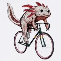 Axolotl Cycling Funny Axolotl Lover Axolotl Bicycle Axolotl Garment-Dyed Sweatshirt