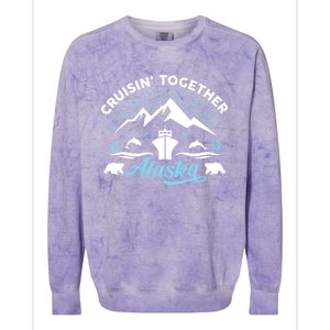 Alaska Cruise Family Vacation Friends Group Travel Matching Gift Colorblast Crewneck Sweatshirt