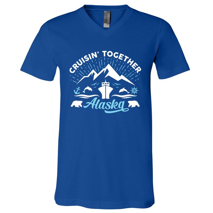 Alaska Cruise Family Vacation Friends Group Travel Matching Gift V-Neck T-Shirt