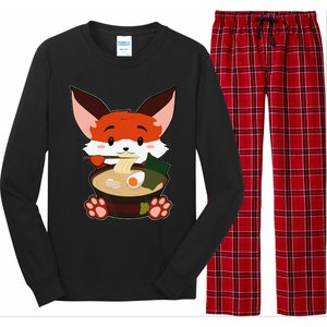 Anime Cute Fox Japanese Ramen Noodles Kawaii Gift Long Sleeve Pajama Set