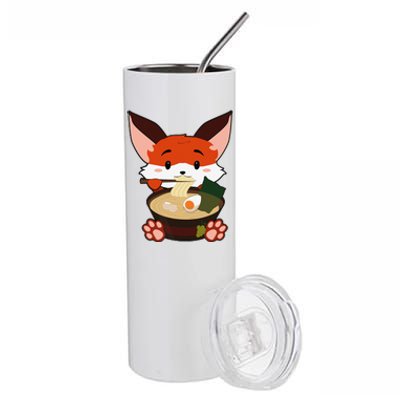 Anime Cute Fox Japanese Ramen Noodles Kawaii Gift Stainless Steel Tumbler