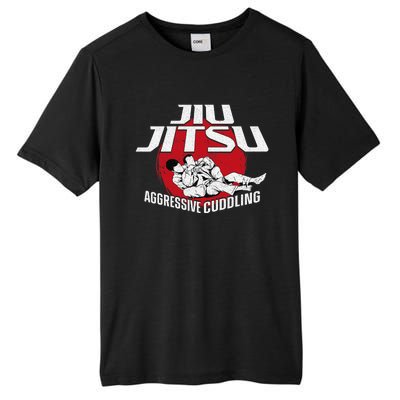 Aggressive Cuddling Funny Jiu Jitsu BJJ Fighter Tall Fusion ChromaSoft Performance T-Shirt