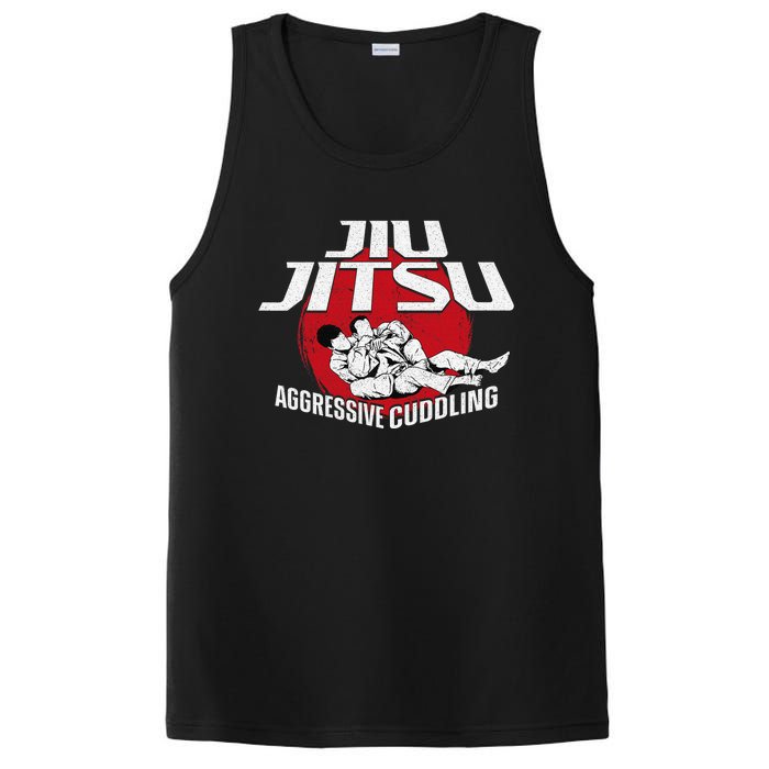 Aggressive Cuddling Funny Jiu Jitsu BJJ Fighter PosiCharge Competitor Tank