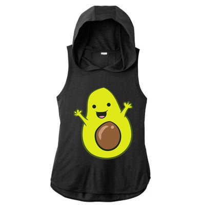 Avocado Costume Funny Avocado Halloween Costume Avocado Ladies PosiCharge Tri-Blend Wicking Draft Hoodie Tank