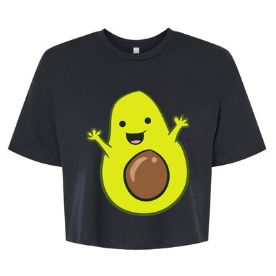 Avocado Costume Funny Avocado Halloween Costume Avocado Bella+Canvas Jersey Crop Tee