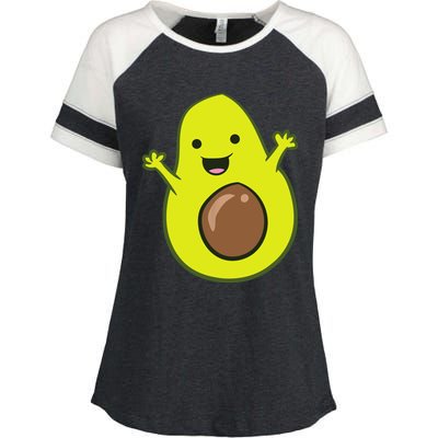 Avocado Costume Funny Avocado Halloween Costume Avocado Enza Ladies Jersey Colorblock Tee