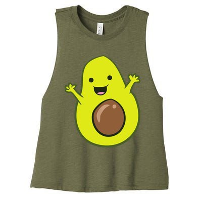 Avocado Costume Funny Avocado Halloween Costume Avocado Women's Racerback Cropped Tank