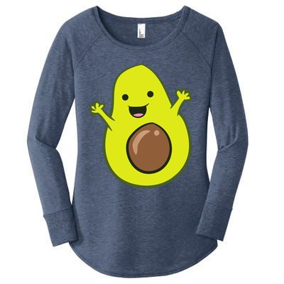 Avocado Costume Funny Avocado Halloween Costume Avocado Women's Perfect Tri Tunic Long Sleeve Shirt