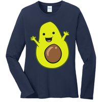 Avocado Costume Funny Avocado Halloween Costume Avocado Ladies Long Sleeve Shirt