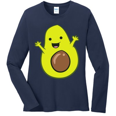 Avocado Costume Funny Avocado Halloween Costume Avocado Ladies Long Sleeve Shirt