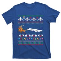 Airplane Christmas Funny Ugly Xmas Sweater Pilot Xmas Gift T-Shirt