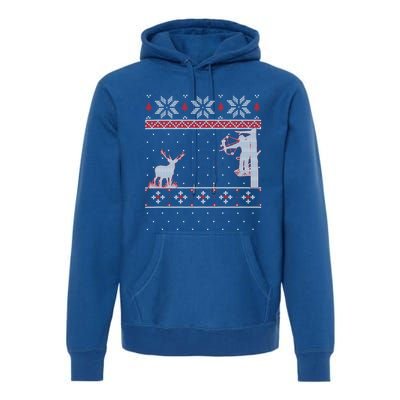 Amazing Cute Funny Duck Hunter Deer Hunting Ugly Christmas Cute Gift Premium Hoodie