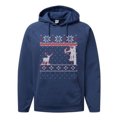 Amazing Cute Funny Duck Hunter Deer Hunting Ugly Christmas Cute Gift Performance Fleece Hoodie