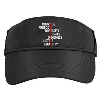 America Courage Freedom Diversity Rights Friendship Justice Adult Drive Performance Visor