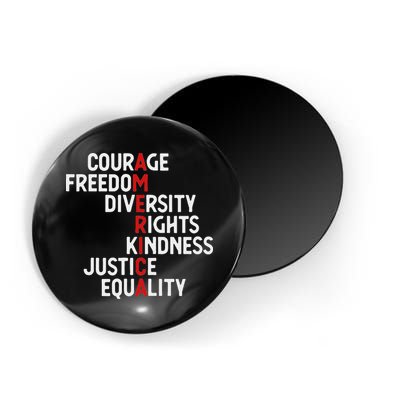 America Courage Freedom Diversity Rights Friendship Justice Magnet