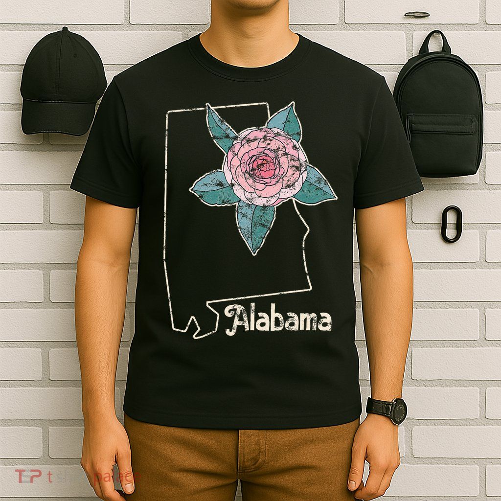 Alabama Camellia Flower Wildflower State T-Shirt