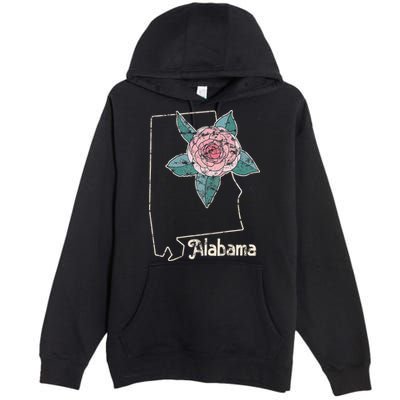 Alabama Camellia Flower Wildflower State Premium Pullover Hoodie