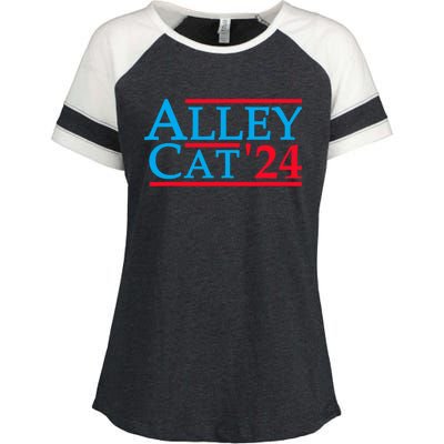 Alley Cat For President Trump 2024 Enza Ladies Jersey Colorblock Tee