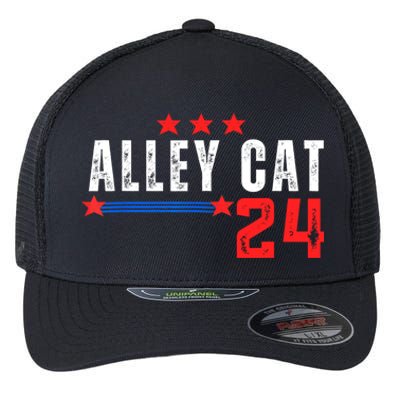 Alley Cat For President Trump 2024 Flexfit Unipanel Trucker Cap