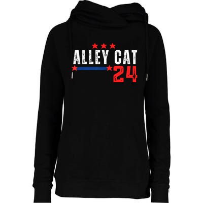 Alley Cat For President Trump 2024 Womens Funnel Neck Pullover Hood