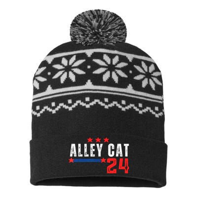 Alley Cat For President Trump 2024 USA-Made Snowflake Beanie