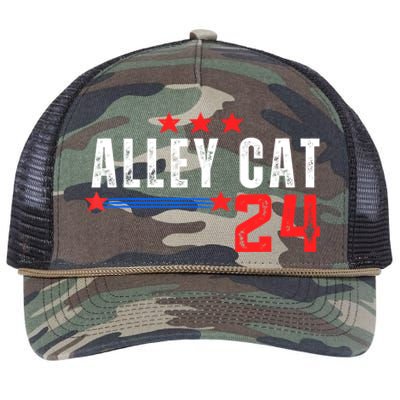 Alley Cat For President Trump 2024 Retro Rope Trucker Hat Cap