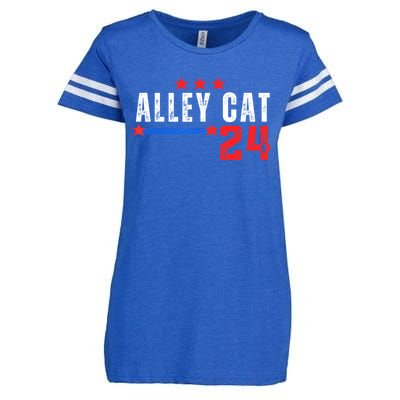 Alley Cat For President Trump 2024 Enza Ladies Jersey Football T-Shirt