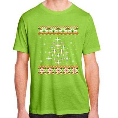 Airplane Christmas Funny Ugly Xmas Sweater Gift Adult ChromaSoft Performance T-Shirt